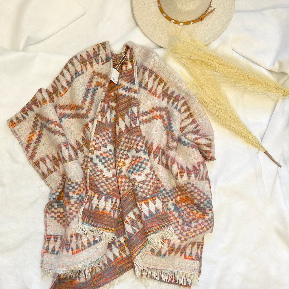 Free People Warm and Cozy Ruana Layering Piece